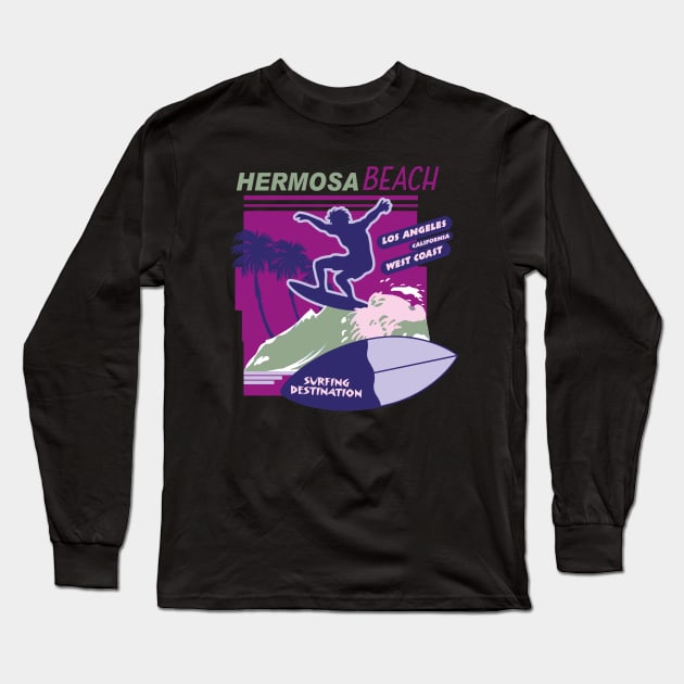 Hermosa Beach California Long Sleeve T-Shirt by Alexander Luminova